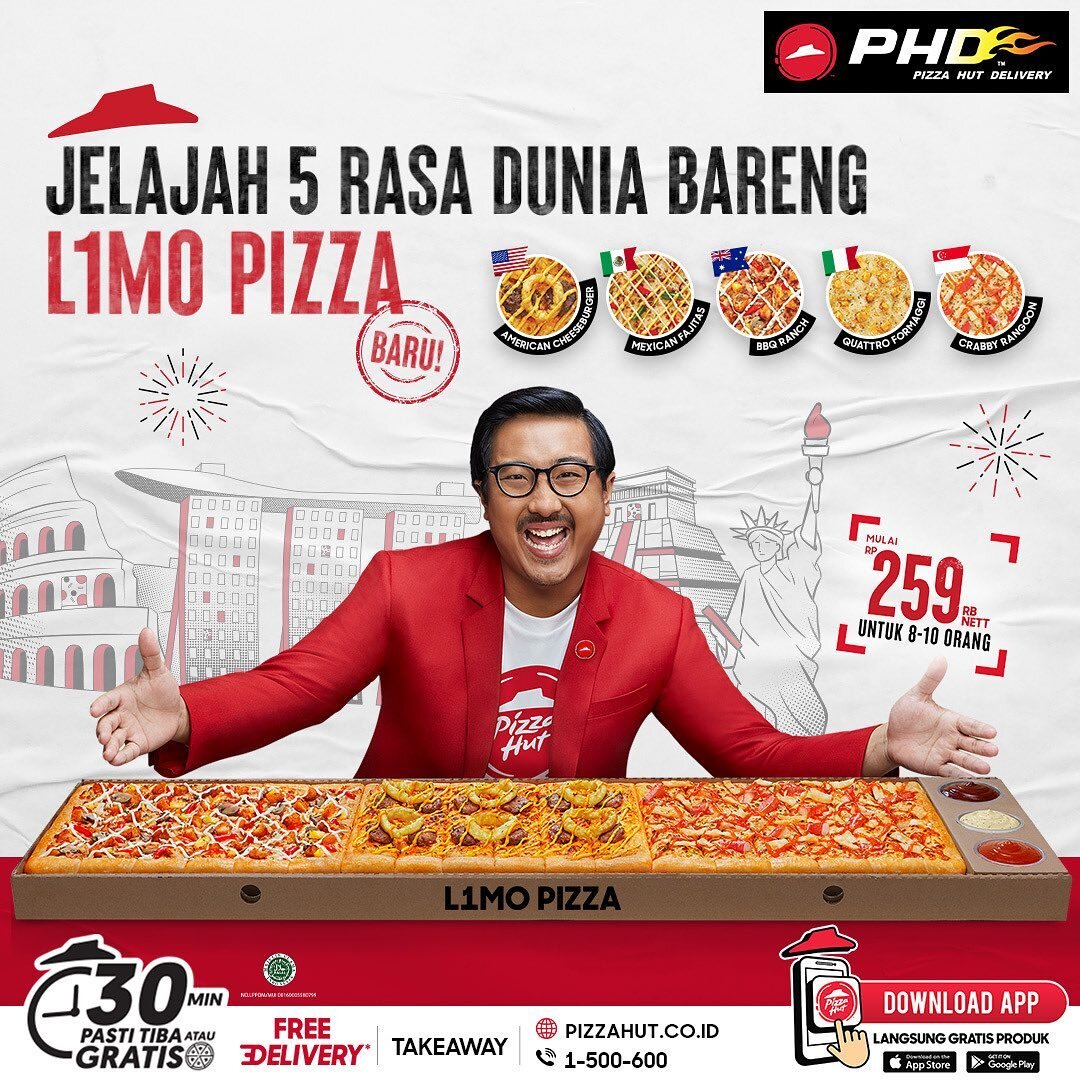 L1mo Pizza: Pizza 1 Meter, Cita Rasa Dunia