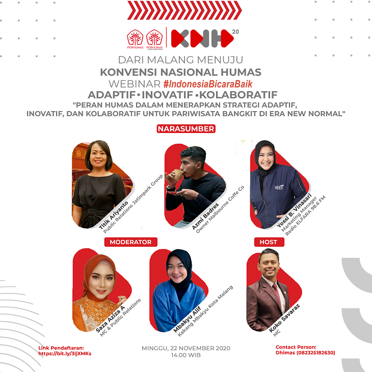 Webinar #IndonesiBicaraBaik: Dari Malang Menuju Konvensi Nasional Humas 2020
