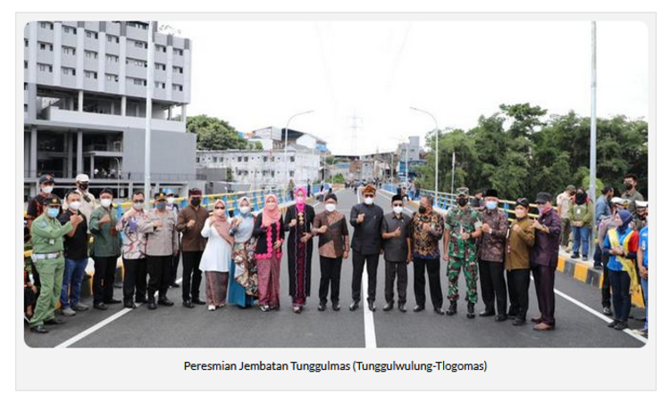 Berbagai Infrastruktur Baru Diresmikan Pemkot untuk Menyambut HUT ke-108 Kota Malang