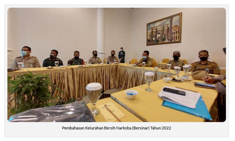 Kelurahan Bersih Narkoba (Bersinar) Tahun 2022