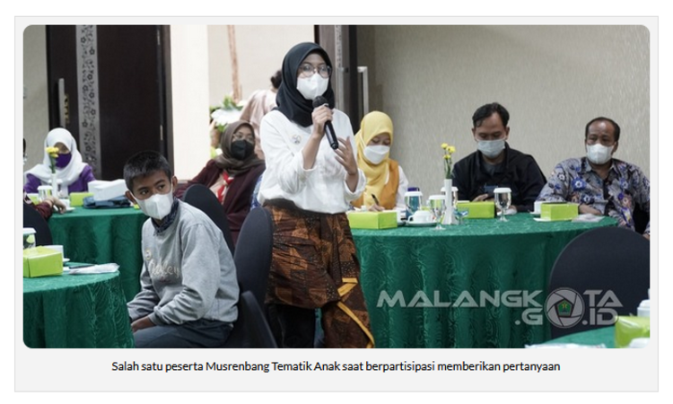 Pemkot Malang Ikut Sertakan Anak-Anak untuk Turut Bangun Kota Malang